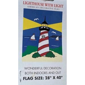 NEW! 28x40 Lighthouse American Decorative Garden Flag